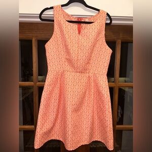 EUC Pink Owl‎ Size Large Women’s Elegant Coral Sleeveless Dress